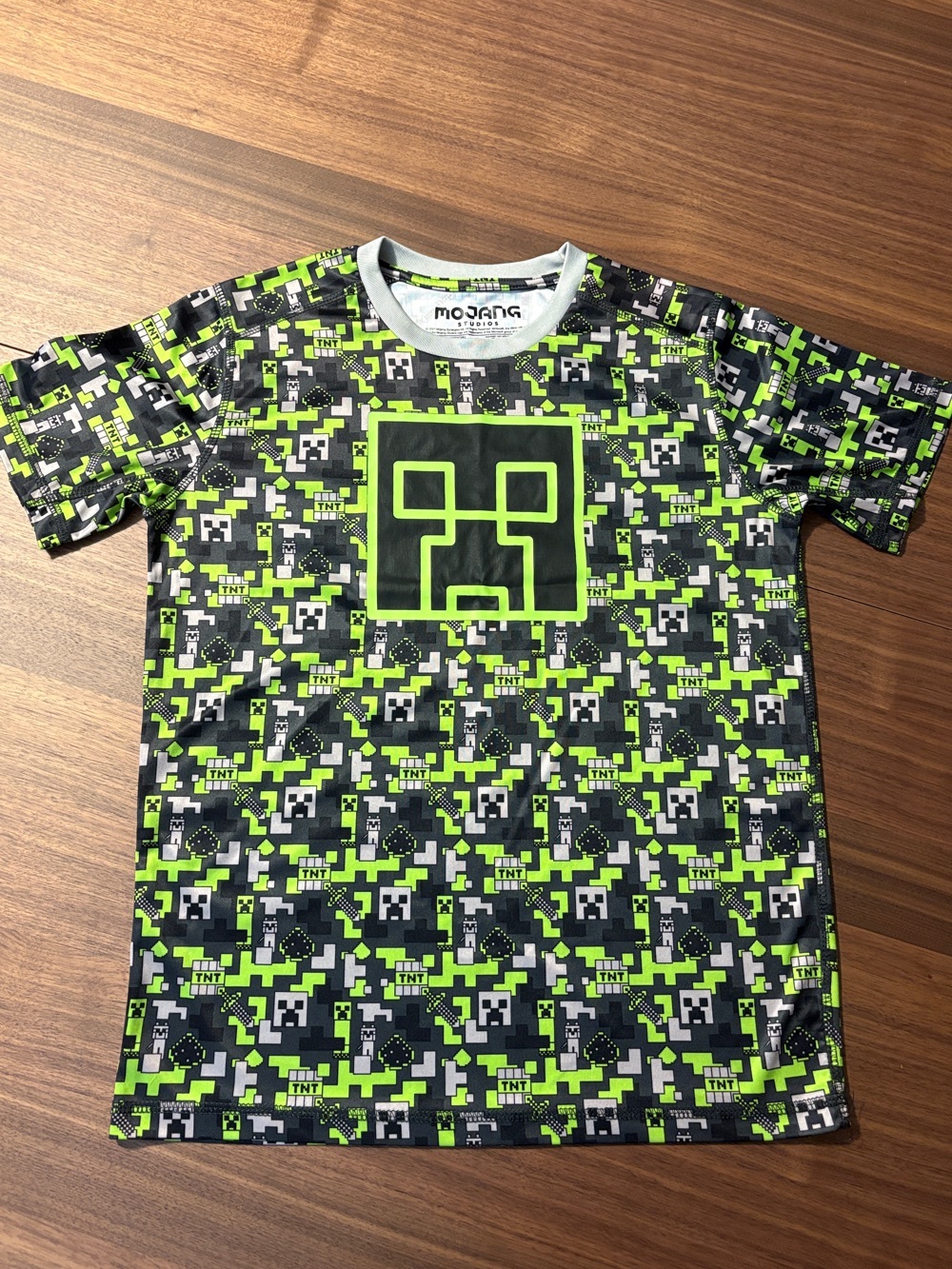Minecraft Kids Green Creeper Graphic Tee -